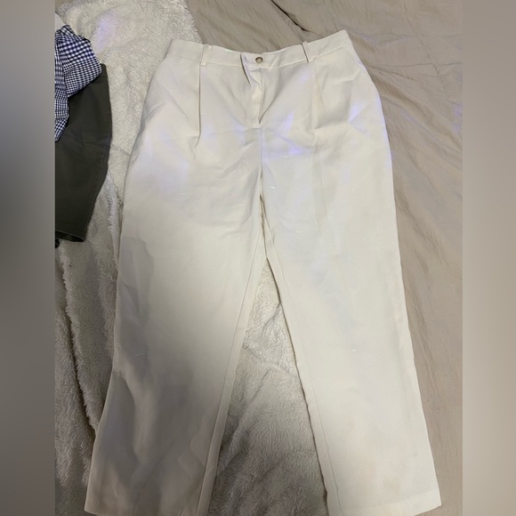Topshop white straight pants - Picture 2 of 2